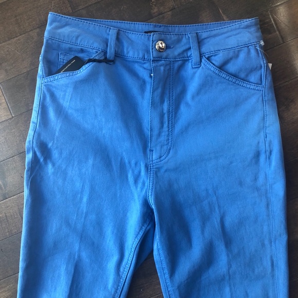 Massimo Dutti Blue High Rise Flare Skinny Jeans Size 2 - Picture 4 of 13